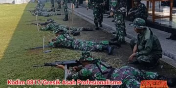Latihan Menembak Senjata Ringan, Ikhtiar Keras Kodim 0817/Gresik Asah Profesionalisme Prajurit 