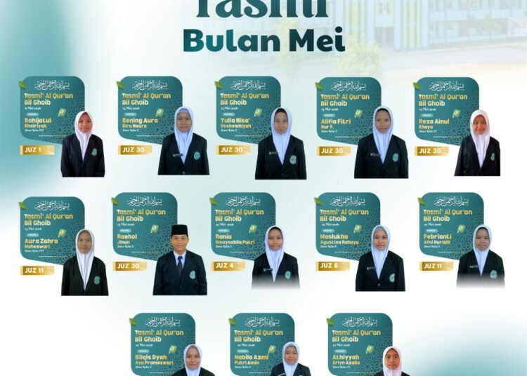 Cetak Generasi Qurani !! 13 Santri MATQ Sunanul Muhtadin Ukir Prestasi Gemilang Bidang Tasmi’ Al-Qur’an di Bulan Mei 2026