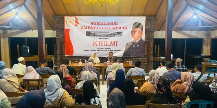 H Khilmi Gelar Sosialisasi Empat Pilar Kebangsaan Bareng Pelaku UMKM Kecamatan Manyar dan Gresik