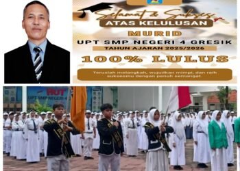 Membanggakan !! Seluruh Murid Kelas IX UPT SMPN 4 Gresik Lulus 100 Persen