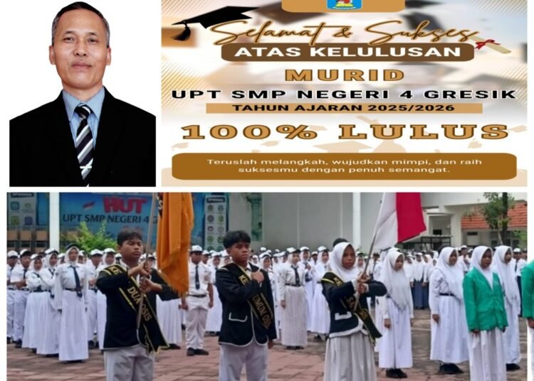 Membanggakan !! Seluruh Murid Kelas IX UPT SMPN 4 Gresik Lulus 100 Persen