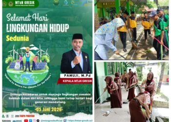 Jumat Bersih MTsN Gresik: Wujud Nyata Peduli Lingkungan dan Pelestarian Adiwiyata Mandiri