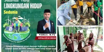 Jumat Bersih MTsN Gresik: Wujud Nyata Peduli Lingkungan dan Pelestarian Adiwiyata Mandiri