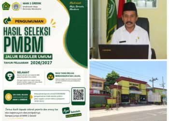 Selamat !! 218 Peserta Dinyatakan Lolos Jalur Reguler Umum PMBM MAN 1 Gresik