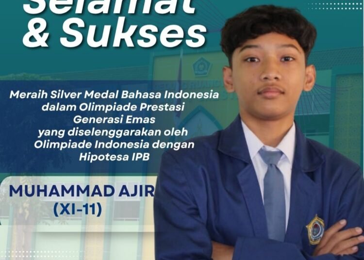 Selamat & Sukses !! Siswa MAN 1 Gresik Muhammad Ajir Raih Silver Medali Olimpiade Bahasa Indonesia Tingkat Nasional