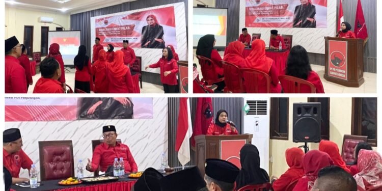 Anggota MPR RI Nila Yani Hardiyanti Gelar Sosialisasi 4 Pilar di Kantor DPC PDI Perjuangan Kabupaten Gresik