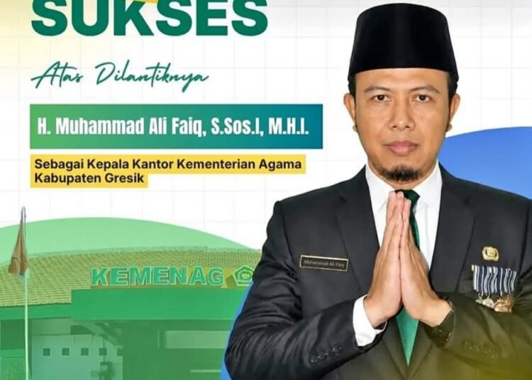 Kepala Cabdindik Kabupaten Gresik Ucapkan Selamat Atas Dilantiknya Muhammad Ali Faiq sebagai Kepala Kemenag Gresik