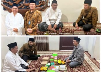 Penuh Tawadhu, Kepala Kemenag Gresik Sowan ke Ketua PCNU sekaligus Pengasuh Ponpes Darul Ihsan Menganti