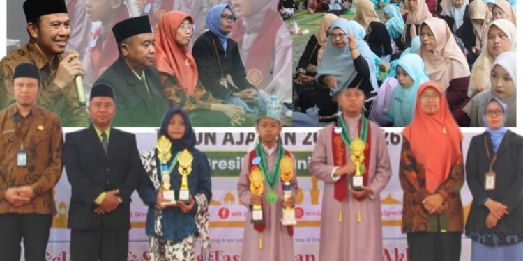 Kepala Kemenag Gresik Tegaskan Komitmen Lahirkan Generasi Berakhlak dan Kreatif di Momen Tasyakuran MIN 2 Gresik