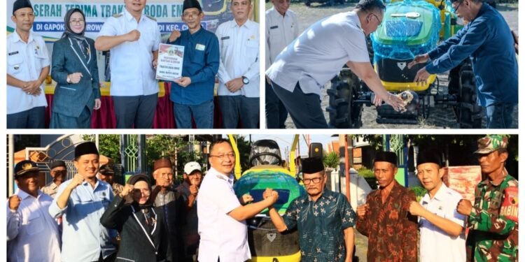 Nyata Manfaatnya !! Wabup Alif Serahkan Bantuan Alsintan dari Kementerian Pertanian RI kepada Gapoktan Gresik