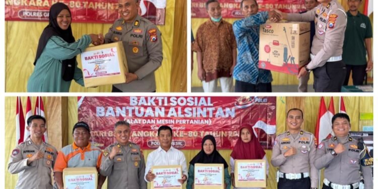 HUT Bhayangkara ke-80, Polres Gresik Tiada Henti Berikan Bantuan untuk Masyarakat 