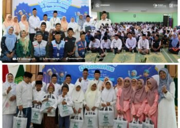 Kolaborasi Nyata Kemenag Gresik Bersama LAZ, Baznas dan FOZ Salurkan 950 Paket Perlengkapan Sekolah untuk Anak Yatim & Disabilitas