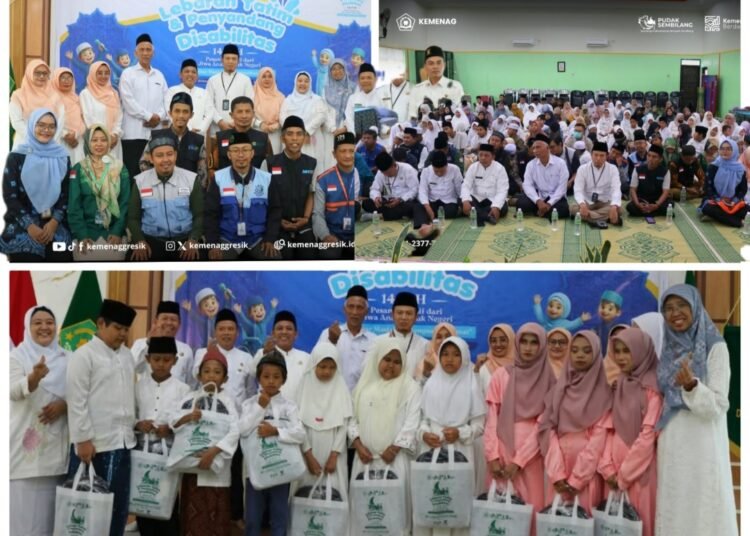 Kolaborasi Nyata Kemenag Gresik Bersama LAZ, Baznas dan FOZ Salurkan 950 Paket Perlengkapan Sekolah untuk Anak Yatim & Disabilitas