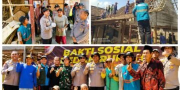 Nurul Hayat Bersama Ipda Purnomo Belajar Baik Gelar Bakti Sosial Bedah Rumah di Lamongan