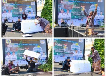 Teater KWGe “Bangkit dari Kematian” Sukses Curi Perhatian Ribuan Penonton di Panggung Rekor MURI Festival Tumpeng Nasi Krawu 2026