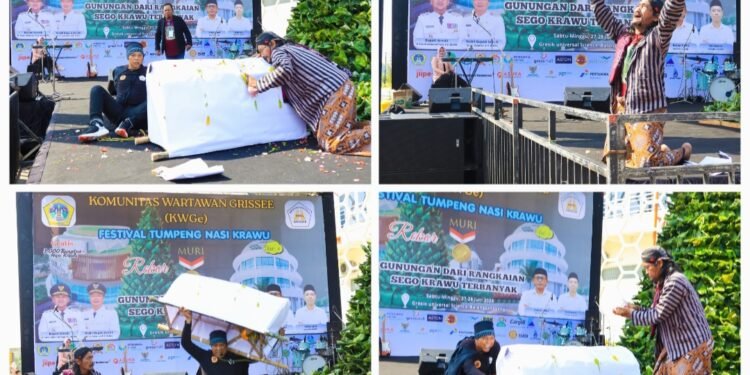 Teater KWGe “Bangkit dari Kematian” Sukses Curi Perhatian Ribuan Penonton di Panggung Rekor MURI Festival Tumpeng Nasi Krawu 2026