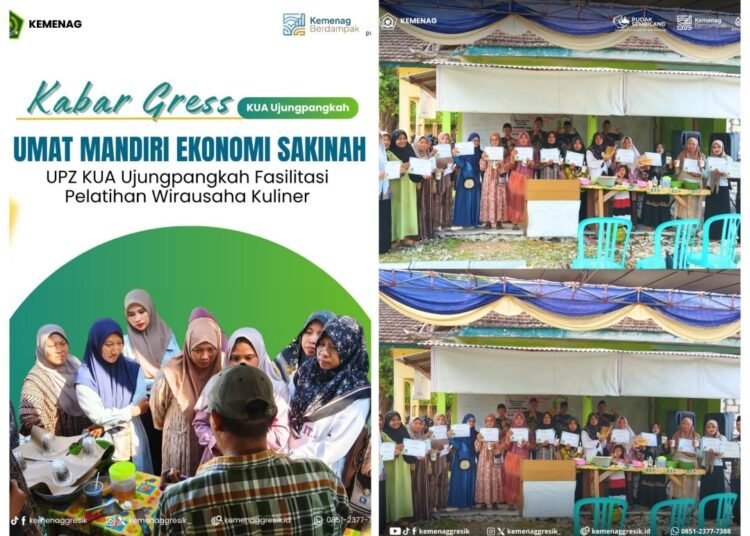 Umat Mandiri Ekonomi Sakinah, UPZ KUA Ujungpangkah Gelar Pelatihan Wirausaha Kuliner