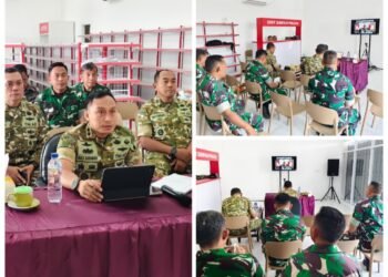 Dandim Gresik Ikuti Vicon Evaluasi Percepatan Pembangunan KDKMP Bersama Wakil Panglima TNI
