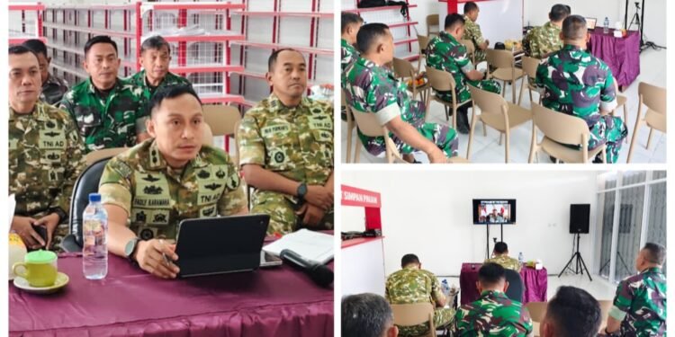 Dandim Gresik Ikuti Vicon Evaluasi Percepatan Pembangunan KDKMP Bersama Wakil Panglima TNI