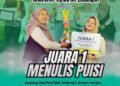 Goresan Karya Penuh Makna Antarkan Shofatus Syahroh Dzulhijah MAN 1 Gresik Sabet Juara 1 Lomba Menulis Puisi Tingkat Nasional