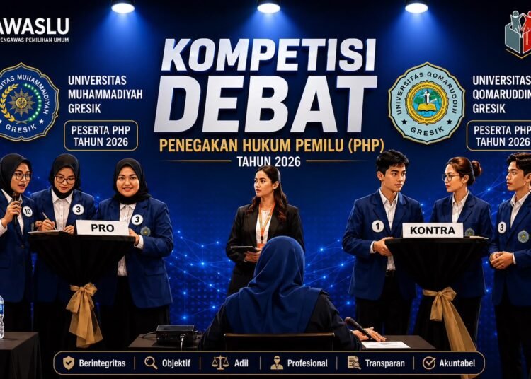 Unmuh Gresik dan Universitas Qomaruddin Wakili Gresik di Ajang Debat Hukum Pemilu Nasional