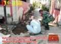 Babinsa Kota Gresik dan Warga Bersatu Lawan DBD Melalui Kerja Bakti Lingkungan