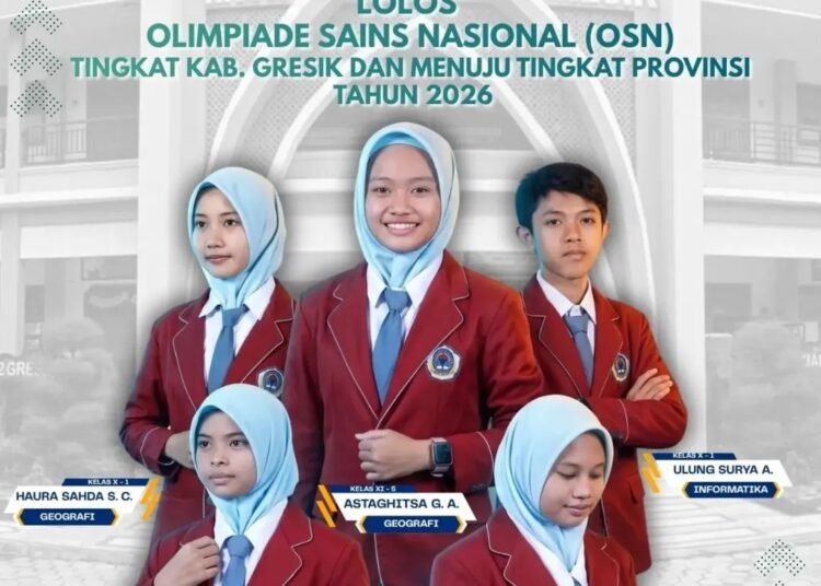 Mantap !! 5 Jagoan Sains MAN 2 Gresik Lolos Berjamaah Menuju OSN Tingkat Provinsi 2026