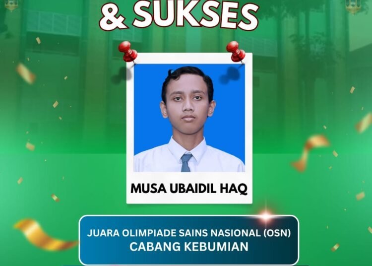 Musa Ubaidil Haq Siswa MAN 1 Gresik Raih Juara OSN Cabang Kebumian Tingkat Kabupaten Gresik Tahun 2026