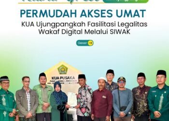 Lindungi Aset Umat, KUA Ujungpangkah Kawal Ikrar Wakaf Tanah untuk TPQ Al Fattah
