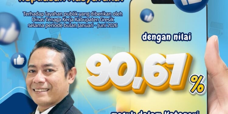 Hasil Survei Kepuasan Masyarakat, Disnaker Gresik Raih Nilai 90,67 Predikat Sangat Baik