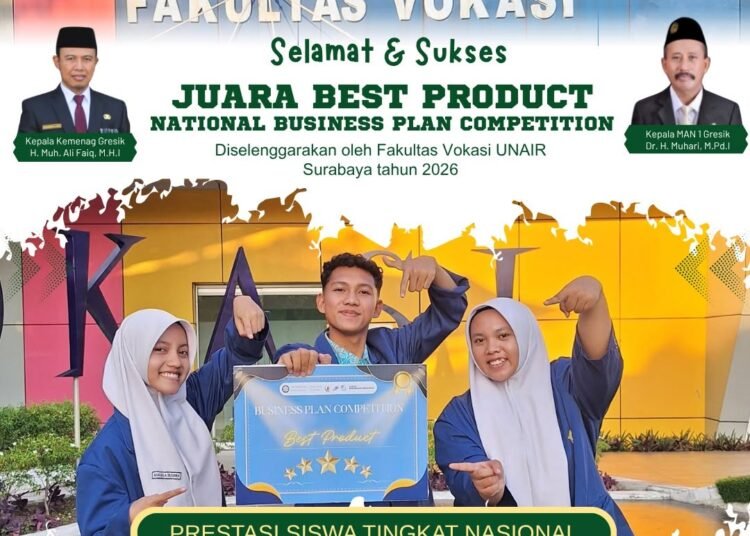 Tim MAN 1 Gresik Raih Juara Best Product dalam National Business Plan Competition 2026