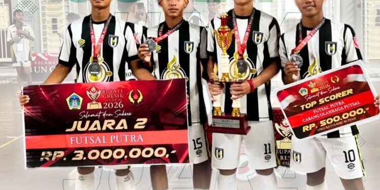 Banggakan Madrasah! Empat Siswa MAN 2 Gresik Sukses Bawa Pulang Juara 2 Futsal Bupati Cup 2026