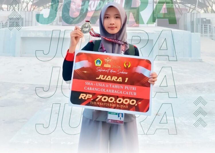 Strategi Cerdas di Atas Papan Catur! Haura Sahda Siswi MAN 2 Gresik Raih Tahta Juara 1 Bupati Cup 2026 