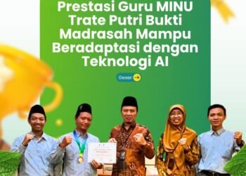 Kemenag Gresik Apresiasi Prestasi Guru MINU Trate Putri Sabet Bronze Award Kompetisi AI dan Robotik 