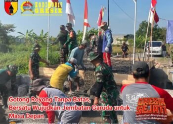 Gotong Royong Tanpa Batas, TNI dan Warga Bersatu Wujudkan Jembatan Garuda untuk Masa Depan
