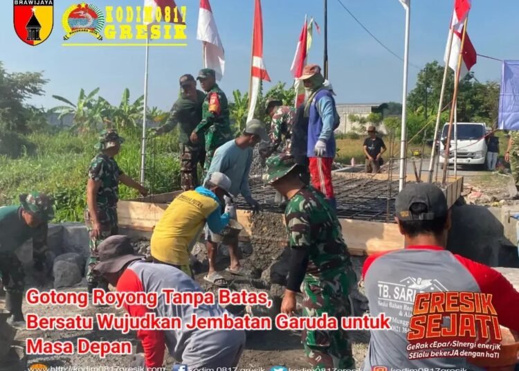 Gotong Royong Tanpa Batas, TNI dan Warga Bersatu Wujudkan Jembatan Garuda untuk Masa Depan