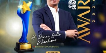Selamat !! H Dimas DPRD Gresik Raih Penghargaan sebagai Tokoh Politik Inspiratif 2026