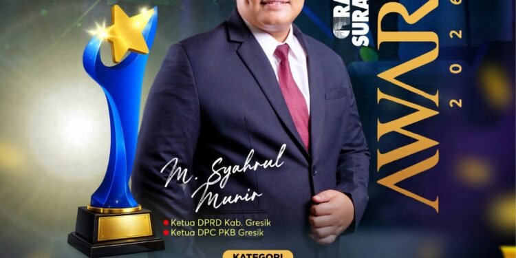 Selamat !! Ketua DPRD Gresik Raih Penghargaan sebagai “Pemimpin Pro Rakyat, Terbuka dan Humanis”
