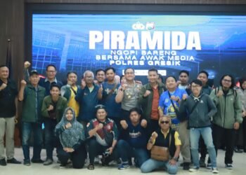 Program Piramida, Jurus Jitu Polres Gresik Pererat Sinergitas lewat Ngopi Bareng Media