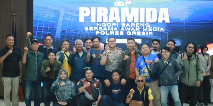 Program Piramida, Jurus Jitu Polres Gresik Pererat Sinergitas lewat Ngopi Bareng Media