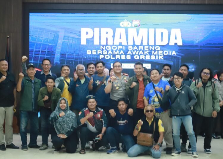 Program Piramida, Jurus Jitu Polres Gresik Pererat Sinergitas lewat Ngopi Bareng Media