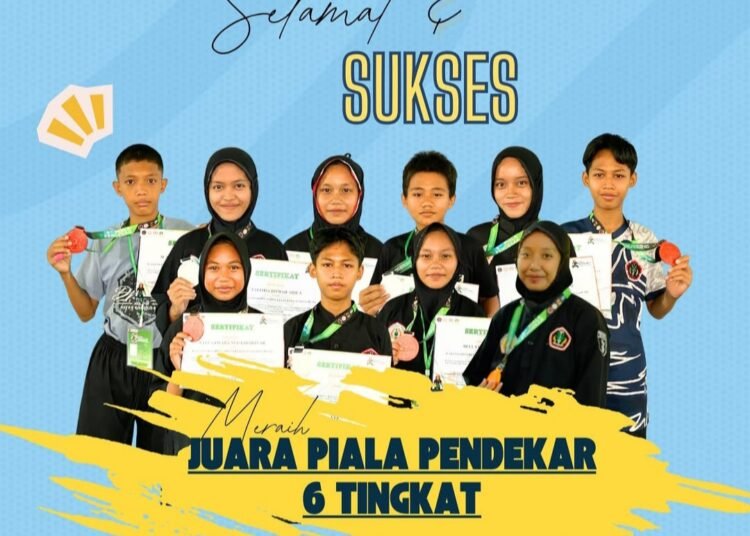 Hebat !! 10 Siswa UPT SMPN 10 Gresik Sabet Juara Pencak Silat Piala Pendekar 6 Tingkat