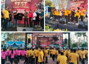 Olahraga Bersama Bhayangkara Fest, Dandim: Wujud Nyata Kekompakan TNI-Polri di Gresik