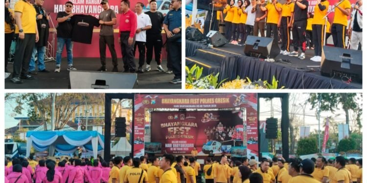 Olahraga Bersama Bhayangkara Fest, Dandim: Wujud Nyata Kekompakan TNI-Polri di Gresik