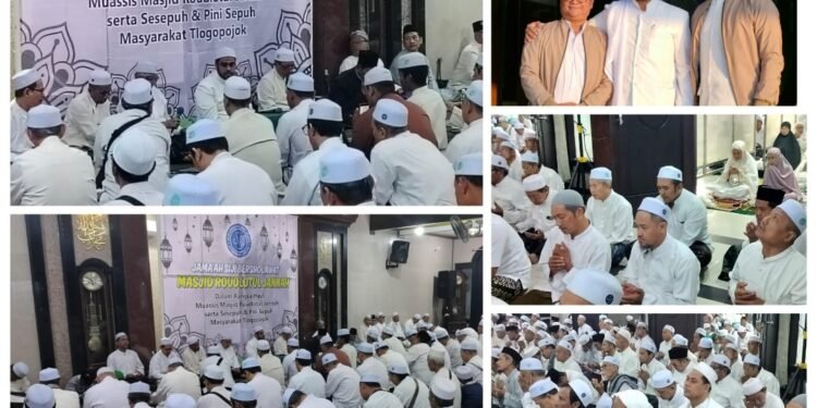 Ratusan Jamaah Siji Bersholawat Dalam Rangka Haul H Muslim ke-7 di Masjid Roudlotul Jannah Pojok