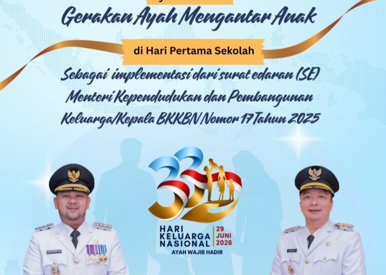 Dinas KBPPPA Gresik Ajak Sukseskan “GAMAS” Gerakan Ayah Mengantar Anak di Hari Pertama Sekolah
