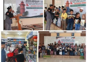Anniversary Ke-6, Yayasan Baper Panceng Ajak Puluhan Anak Yatim Belanja Kebutuhan Sekolah Jelang Tahun Ajaran Baru