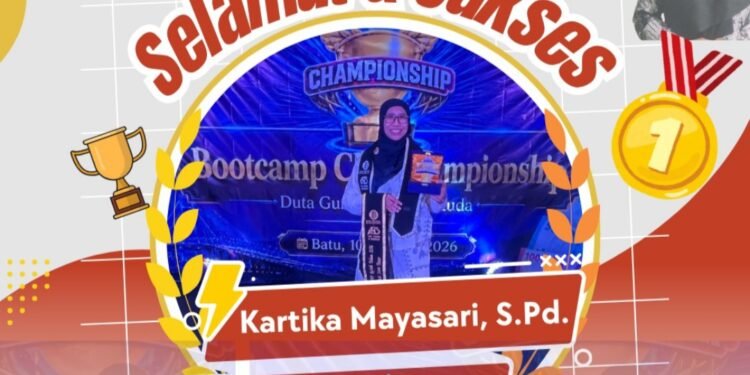 PGRI Cabang Bungah Ucapkan Selamat kepada Ibu Kartika Mayasari, S.Pd Raih Juara 1 Duta Guru CBP Rupiah KPWBI Provinsi Jawa Timur tahun 2026