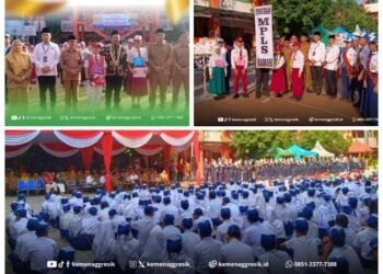 Perkokoh Kerukunan Lintas Iman, Kemenag dan Pemkab Gresik Launching Sekolah Moderasi Beragama di SMPN 1 Gresik