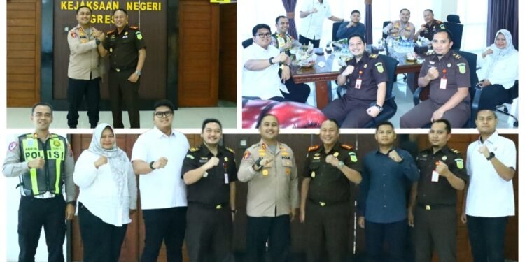 Perkuat Sinergi Penegakan Hukum, Kapolres AKBP Ramadhan Bersama Jajaran PJU Silaturahmi ke Kejari Gresik